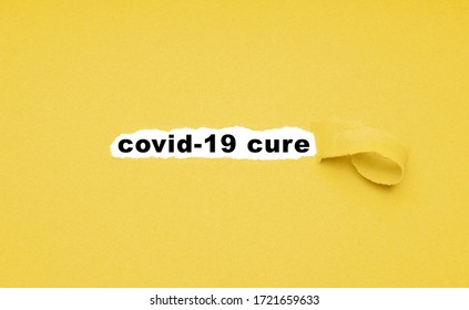 Covid-19 Cure - Abstract Concept Peel Away Paper To Discover Corona Virus Treatment