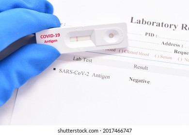 COVID-19 Negative Test Result By Using COVID-19 Antigen Test Kit, Rapid Test Method