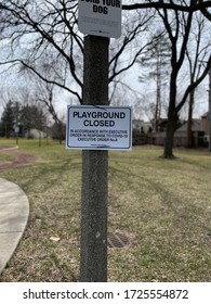 Covid19 Playground Closed Sign Chicago April Stock Photo 1725554872 ...