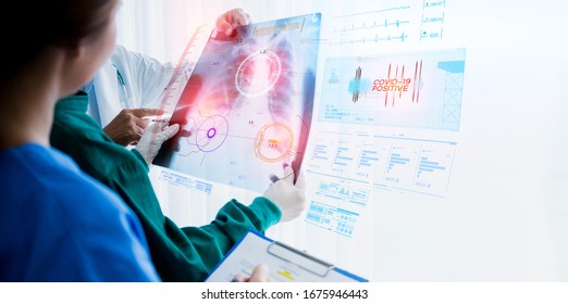 Covid-19 Scan Blood And Body Xray Test Detected Asian Doctor Team Research And Develop Vaccine For Protect And Prevent Flu Covid Virus Epidemic Spread Healthy Ideas Concept