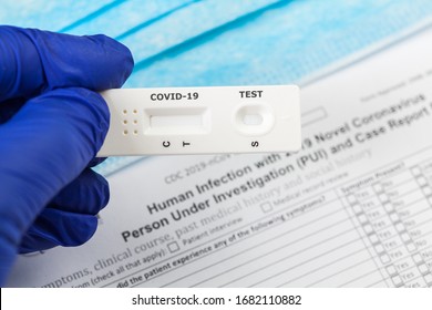 COVID-19 Virus Disease Test,Coronavirus Crisis,global Pandemic Outbreak,rapid Strep Test RST Kit,quick Antigen Detection Testing RADT,patient Fast Swab Serology Antibody Specimen Sample Illustration