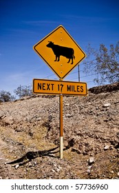 Cow Crossing Sign