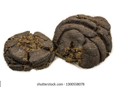 Cow dung white background