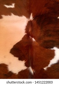 Cow Hide Rug, Brown And White