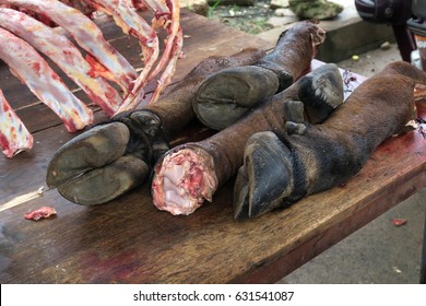 Cow Hooves And Feet For Sale At A Market, Hanoi, Vietnam