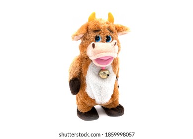 Cow Soft Toy Isolated On White