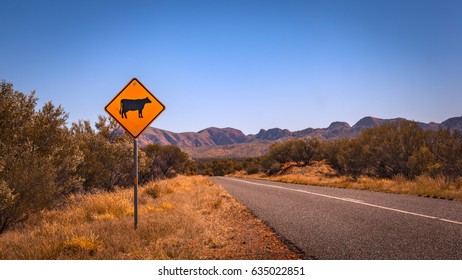 Cow warning signal, Northern Territory, Australia