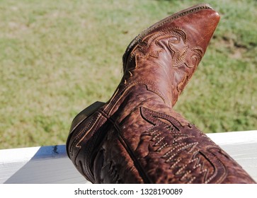 Cowboy boot close up