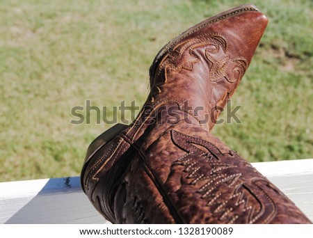 Cowboy boot close up