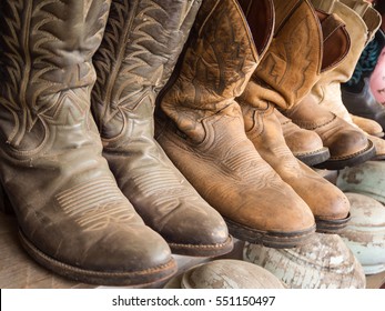 Cowboy boot on the shelf