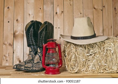 Cowboy boots and hat - Powered by Shutterstock