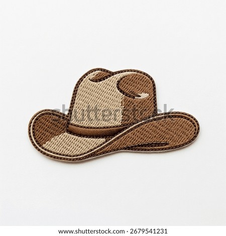 Cowboy Hat Patch on a gray background