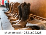 Cowboy Leather Boots in Mini Hollywood Theme Park - American Wild Western Style