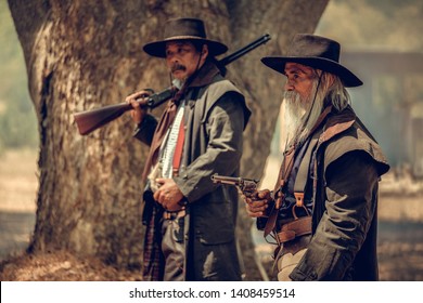 Cowboy Life Pistol Shooting Cowboy Action Stock Photo 1408459514 ...