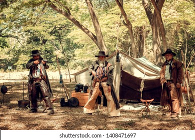 Cowboy Life: Pistol Shooting In A Cowboy Action Shooting Competition