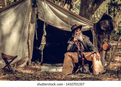 Cowboy Life: Pistol Shooting In A Old Cowboy Action Shooting.