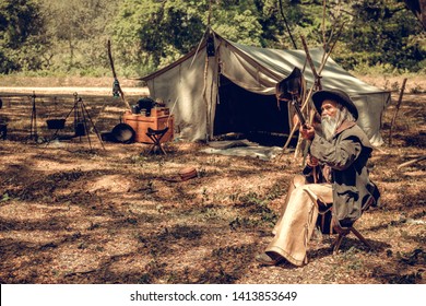 Cowboy Life: Pistol Shooting In A Old Cowboy Action Shooting.