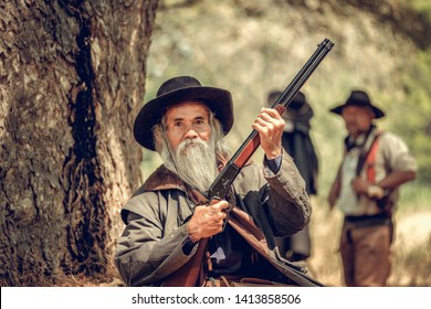 Cowboy Life: Pistol Shooting In A Old Cowboy Action Shooting.