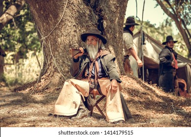 Cowboy Life: Pistol Shooting In A Old Cowboy Action Shooting.