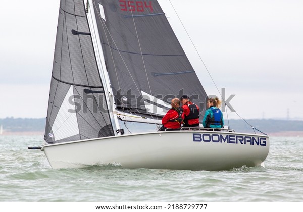 Cowes, UK - July 30 2022: Sailing action from Cowes\
Week 2022