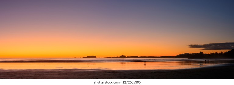 The Cox Bay near Tofino during the sunset