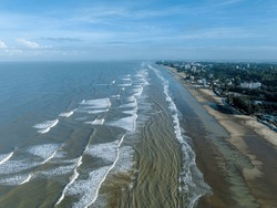 Cox's Bazar Sea Beach Aerial View