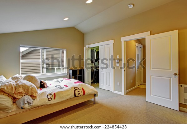 Cozy Bedroom High Vaulted Ceiling Walk Stock Photo Edit Now