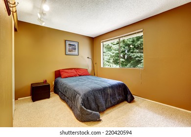 Cozy Bedroom In Matter Soft Brown Color With Single Bed