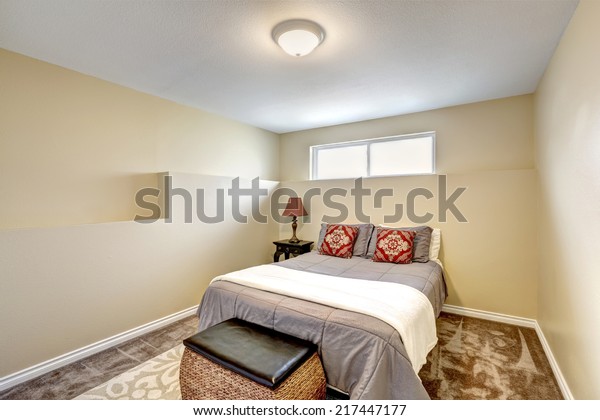 Cozy Bedroom Soft Ivory Tones Brown Stock Photo Edit Now