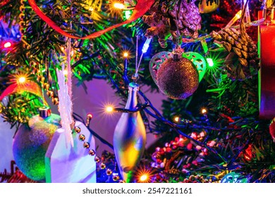 Cozy Christmas lights decoration. Winter decoration background - Powered by Shutterstock