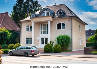 Cozy German House. Street In Germany.