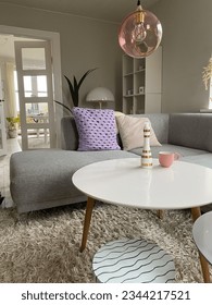 cozy interior livingroom colorful lamp 
