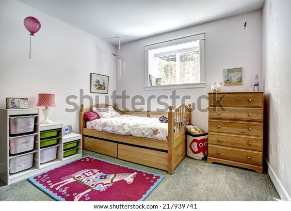 Cozy Kids Room Rustic Bed Dresser Stock Photo Edit Now 217939741