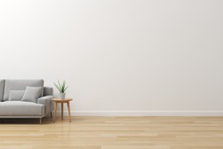 Cozy Living Area Scene. Interior Of Living Minimal Style With Empty Space For Products Presentation Or Text For Advertising.