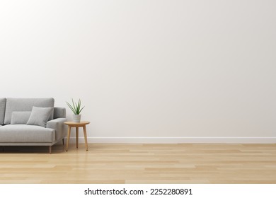 Cozy living area scene. Interior of living minimal style with empty space for products presentation or text for advertising. - Shutterstock ID 2252280891