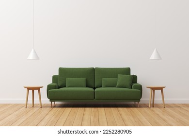 Cozy living area scene. Interior of living minimal style with empty space for products presentation or text for advertising. - Shutterstock ID 2252280905