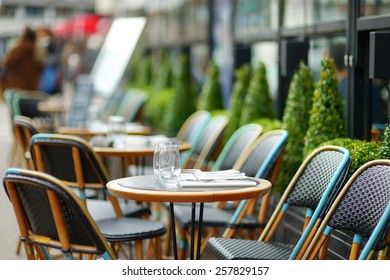 Cozy outdoor cafe in Paris, France