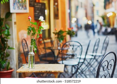 Cozy Outdoor Cafe In Rome, Lazio, Italy