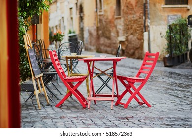 Cozy outdoor cafe in Rome, Lazio, Italy