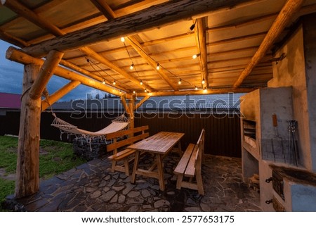 Similar – Image, Stock Photo Old wooden chair, hammock and green artificial grass on the roof terrace of a hotel in Taksim district in summer sunshine on Istiklal Caddesi in Istanbul on the Bosphorus in Turkey
