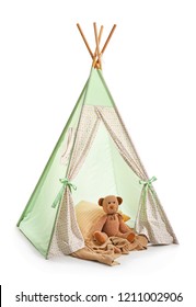 Cozy Play Tent For Kids On White Background