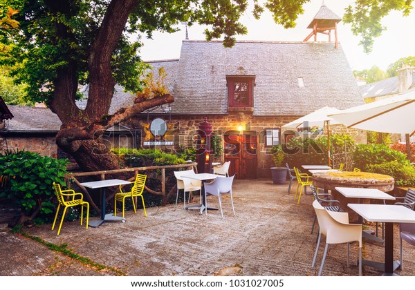 Cozy Restaurant Terrace City Pontaven France Stock Photo Edit Now