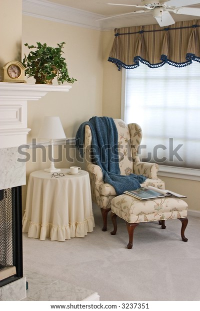 Cozy Sitting Area Master Bedroom Stock Photo Edit Now 3237351