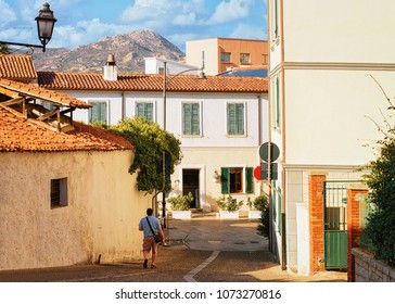 Cozy Street In Olbia, Sardinia, Italy