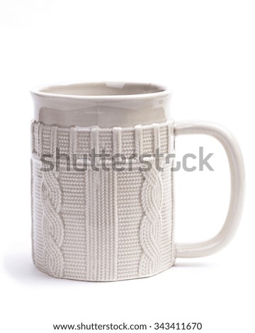 Cozy winter cup isolated