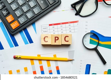 CPC concept on paper charts and reports.