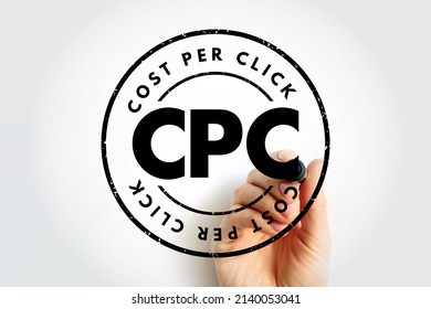 CPC - Cost Per Click acronym, business concept background