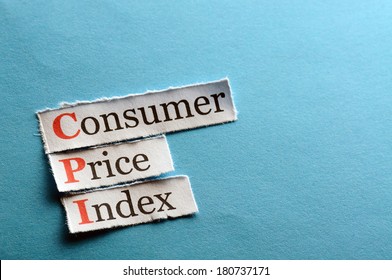 CPI - Consumer Price Index On Blue Paper