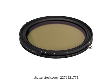 CPL and ND filter for camera pro isolated on white background.