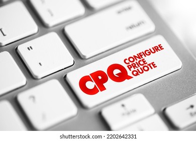 CPQ - Configure Price Quote acronym text button on keyboard, business concept background - Shutterstock ID 2202642331